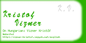 kristof vizner business card